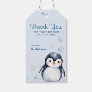 Pinguin-Baby-Party-Einladungs-Dankeschön-Tags Geschenkanhänger