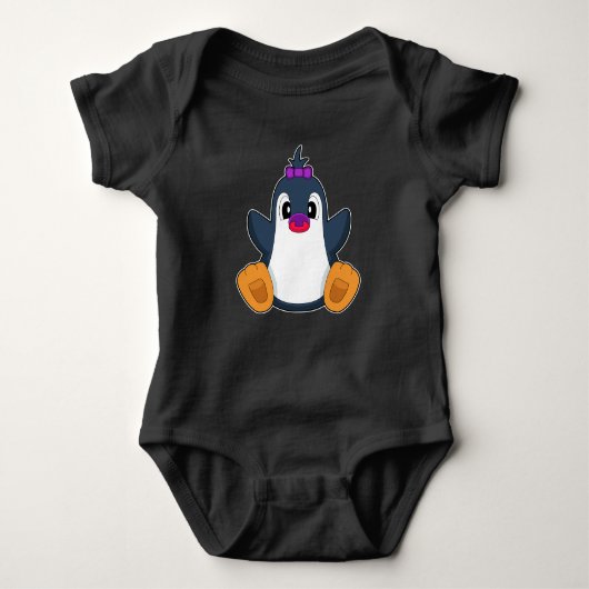 Pinguin Baby Schnuller Baby Strampler (Vorderseite)