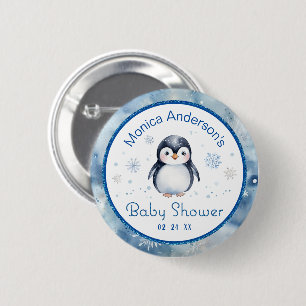 Pinguin Baby Showbutton - Winterthema Button