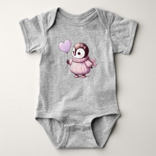 Pinguin Baby Strampler (Vorderseite)
