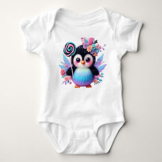 Pinguin Baby Strampler (Vorderseite)