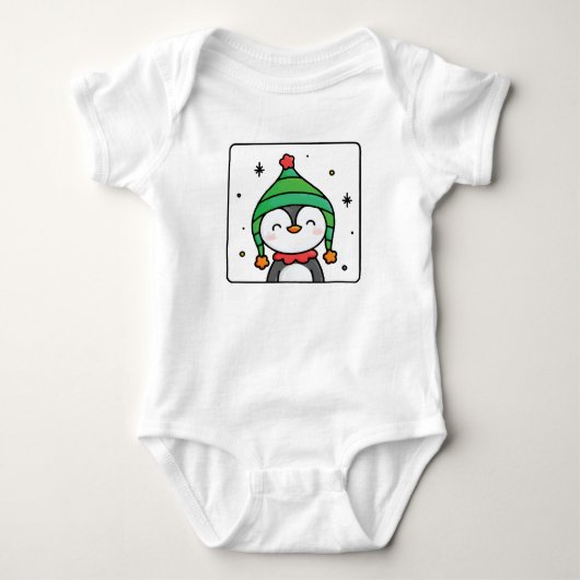 Pinguin Baby Strampler (Vorderseite)