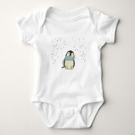 Pinguin Baby Strampler (Vorderseite)