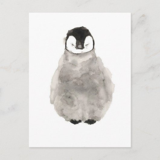 Pinguin-Baby-Zeichnung Postkarte (Vorderseite)