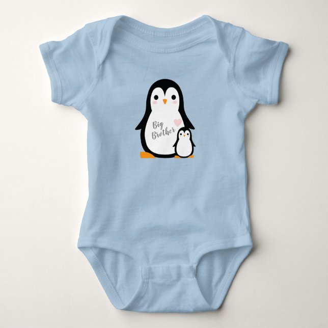 Pinguin-Babydusche Baby Strampler (Vorderseite)