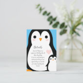 Pinguin-Babydusche Begleitkarte (Stehend Vorderseite)