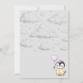 Pinguin-Babydusche Einladung (Rückseite)