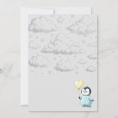 Pinguin-Babydusche Einladung (Rückseite)