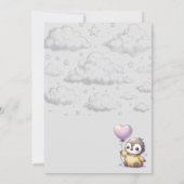 Pinguin-Babydusche Einladung (Rückseite)