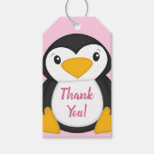 Pinguin-Babydusche Geschenkanhänger (Vorderseite)