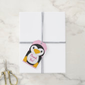Pinguin-Babydusche Geschenkanhänger (Mit Garn)