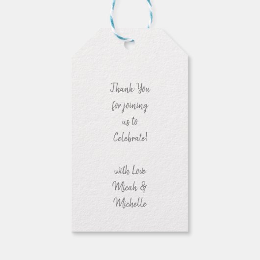 Pinguin-Babydusche Geschenkanhänger (Rückseite)