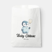 Pinguin-Babydusche Geschenktütchen (Vorderseite)