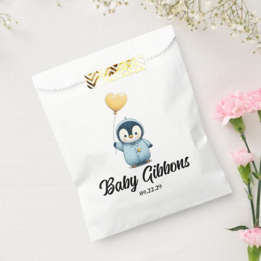 Pinguin-Babydusche Geschenktütchen (Versiegelt)