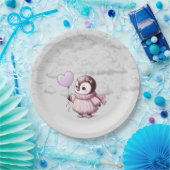Pinguin-Babydusche Pappteller (Party)