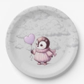 Pinguin-Babydusche Pappteller (Vorderseite)