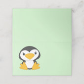 Pinguin-Babydusche Platzkarte (Außenseite Aufgefaltet)
