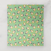 Pinguin-Babydusche Platzkarte (Innenseite Aufgefaltet)