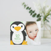 Pinguin-Babydusche Postkarte (Stehend Vorderseite)