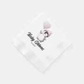 Pinguin-Babydusche Serviette (Ecke)