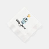 Pinguin-Babydusche Serviette (Ecke)