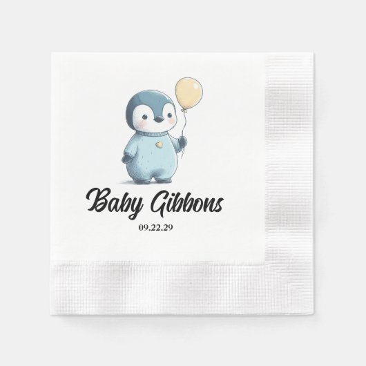 Pinguin-Babydusche Serviette (Vorderseite)