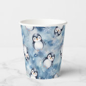Pinguin Babyduschpapier - Winter Pappbecher (Rückseite)