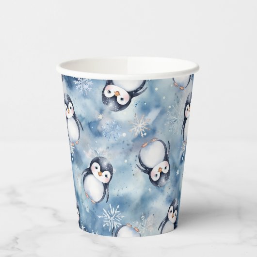 Pinguin Babyduschpapier - Winter Pappbecher (Links)