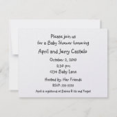 Pinguin-Babyparty-Junge Einladung (Rückseite)