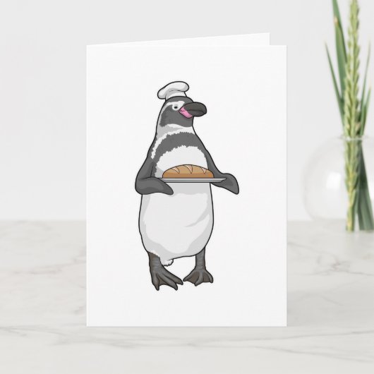 Pinguin Bäcker Brot Karte (Vorderseite)