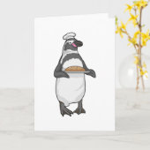Pinguin Bäcker Brot Karte (Gelbe Blume)