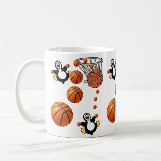 Pinguin Basketball Net Tasse (Links)