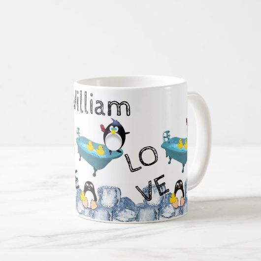 Pinguin Bath Yellow Ducks Tasse (VorderseiteRechts)