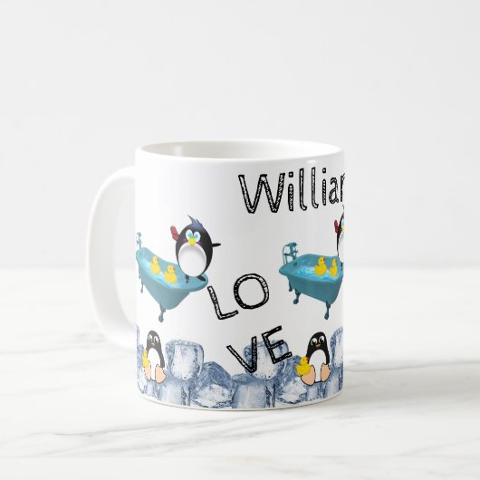 Pinguin Bath Yellow Ducks Tasse (Vorderseite Links)