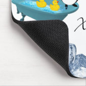 Pinguin Bathtub Mouse Pad! Mousepad (Ecke)