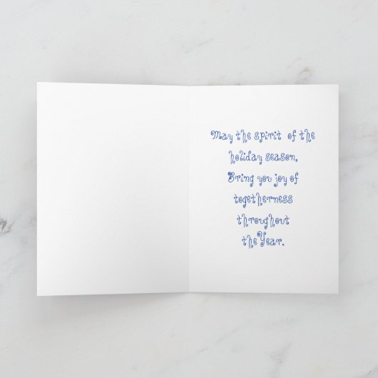 Pinguin-Baum Feiertagskarte (Innenseite)