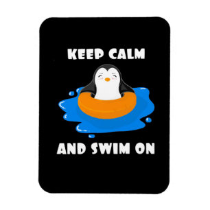 Pinguin Behielt Ruhe und schwimmen auf Magnet