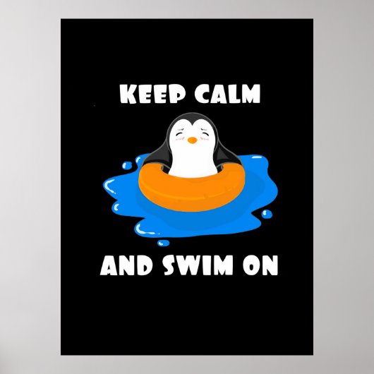 Pinguin Behielt Ruhe und schwimmen auf Poster (Vorne)