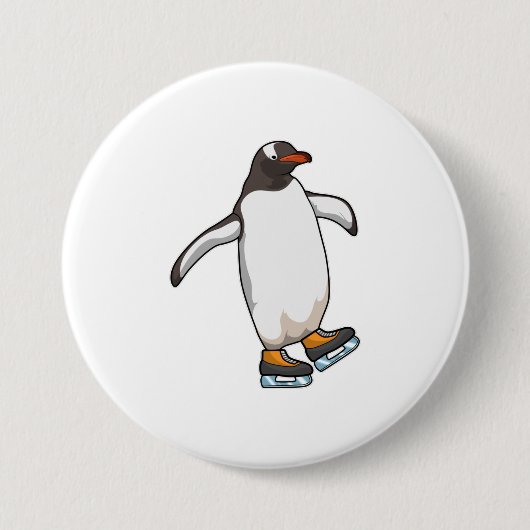 Pinguin bei Ice Skaten mit Ice-Skaten Button (Vorderseite)
