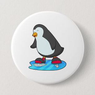 Pinguin bei Ice Skaten mit Ice-Skaten Button
