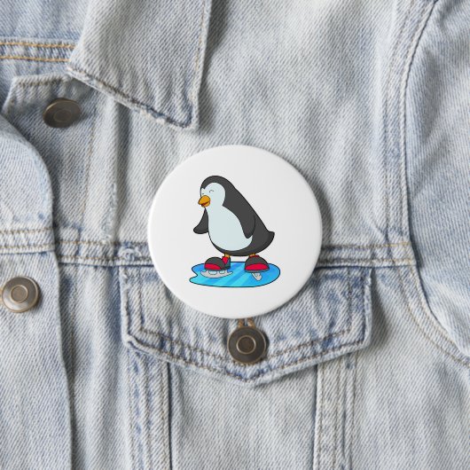 Pinguin bei Ice Skaten mit Ice-Skaten Button (Beispiel)