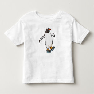 Pinguin bei Ice Skaten mit Ice-Skaten Kleinkind T-shirt