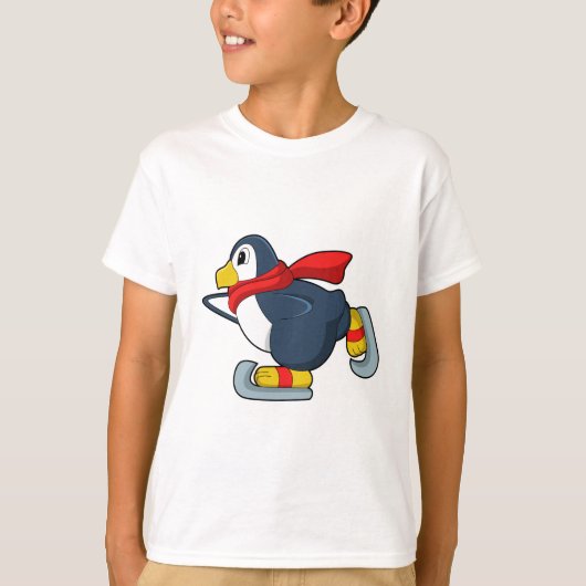 Pinguin bei Ice-Skaten mit Ice-Skaten.PNG T-Shirt (Vorderseite)
