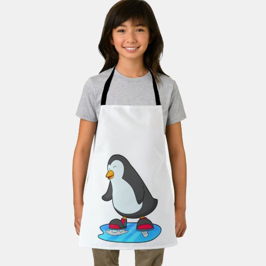 Pinguin bei Ice Skaten mit Ice-Skaten Schürze (Insitu)