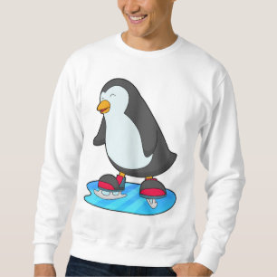 Pinguin bei Ice Skaten mit Ice-Skaten Sweatshirt
