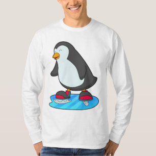 Pinguin bei Ice Skaten mit Ice-Skaten T-Shirt
