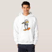 Pinguin bei Musik mit Flute Hoodie (Vorne ganz)