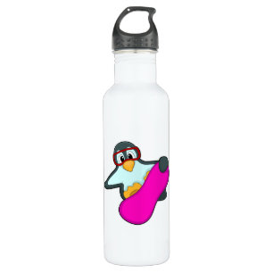 Pinguin bei Snowboard Sports & Ski Gogles Edelstahlflasche