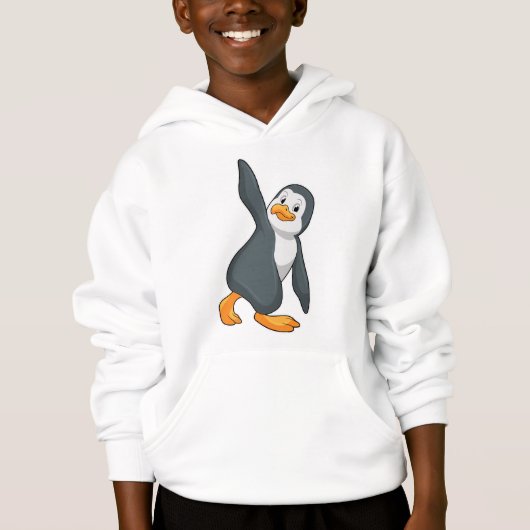 Pinguin bei Yoga-Stretching-Übungen Hoodie (Vorderseite)