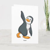 Pinguin bei Yoga-Stretching-Übungen Karte (Rückseite)